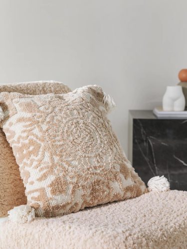 Cushion Cover Elias Beige 45x45 cm