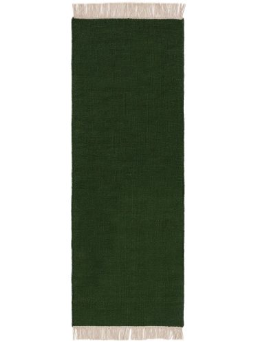 Gyapjúszőnyeg Liv Dark Green 70x200 cm