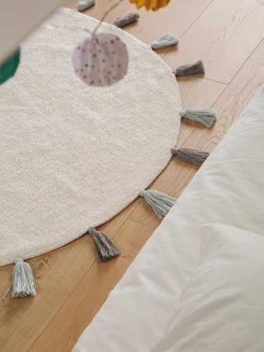 Washable Kid's Rug Malu Blue ø 120 cm round