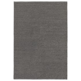 Wool Rug Uno Light Grey 80x150 cm