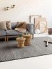 Wool Rug Uno Light Grey 80x150 cm
