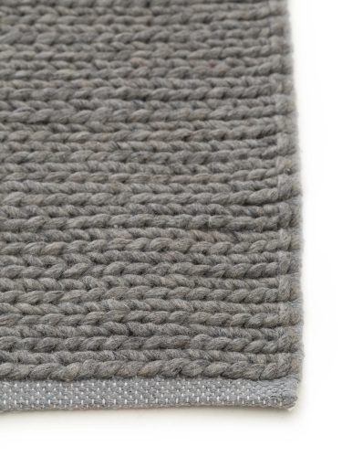 Wool Rug Uno Light Grey 250x350 cm