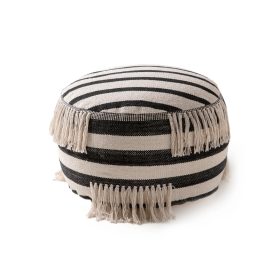 Pouf Deja Black/White 55x55x30 cm