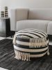 Pouf Deja Black/White 55x55x30 cm