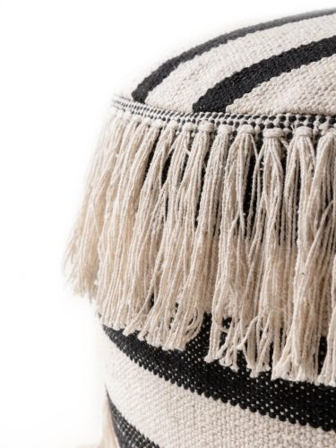 Pouf Deja Black/White 55x55x30 cm