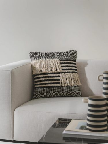 Cushion Cover Deja Black/White 45x45 cm