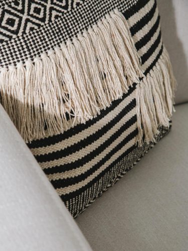 Cushion Cover Deja Black/White 45x45 cm