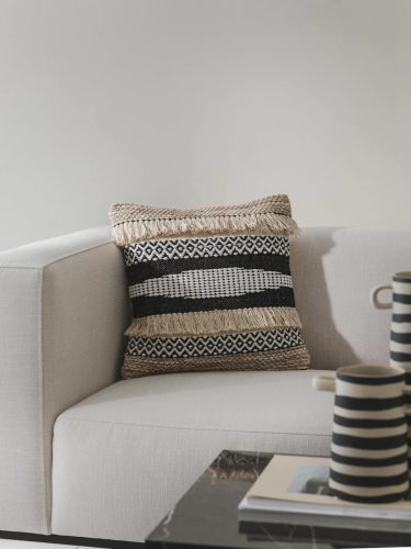 Cushion Cover Deja Black/White 45x45 cm