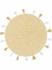 Washable Kid's Rug Malu Yellow ø 100 cm round