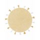Washable Kid's Rug Malu Yellow ø 100 cm round