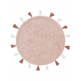Washable Kid's Rug Malu Rose ø 100 cm round