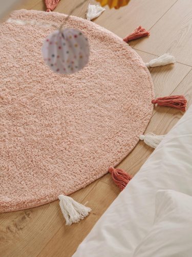 Washable Kid's Rug Malu Rose ø 100 cm round