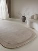 Wool Rug Shape Cream 200x300 cm