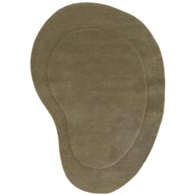 Wool Rug Shape Light Green 140x200 cm