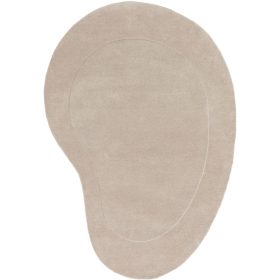 Wool Rug Shape Cream 140x200 cm