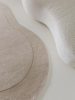 Wool Rug Shape Cream 140x200 cm