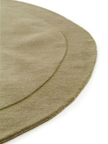 Wool Rug Shape Light Green ø 200 cm round