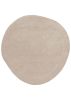 Wool Rug Shape Cream ø 200 cm round