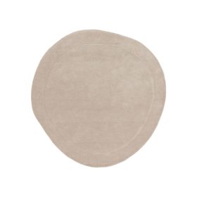 Wool Rug Shape Cream ø 200 cm round