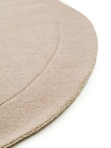Wool Rug Shape Cream ø 200 cm round
