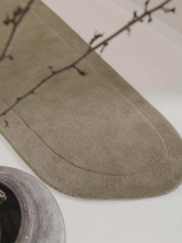 Wool Rug Shape Light Green 80x250 cm