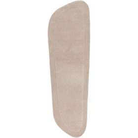 Wool Rug Shape Cream 80x250 cm