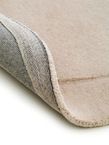 Wool Rug Shape Cream 80x250 cm