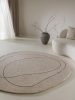Wool Rug Shape Cream 15x15 cm Sample
