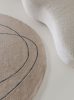 Gyapjú szőnyeg amőba forma krém 15x15 cm Sample