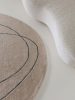Gyapjú szőnyeg amőba forma krém ¸ 200 cm kerek
