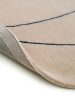 Gyapjú szőnyeg amőba forma krém ¸ 200 cm kerek