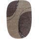 Gyapjú szőnyeg amőba forma Taupe 15x15 cm Sample
