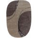 Gyapjúszőnyeg amőba forma Taupe 15x15 cm Mintadarab