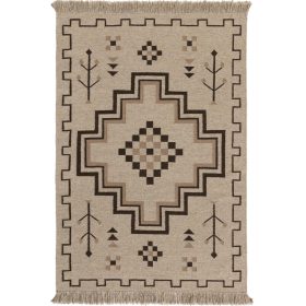 Hand Woven Kilim Mahila Taupe 200x300 cm