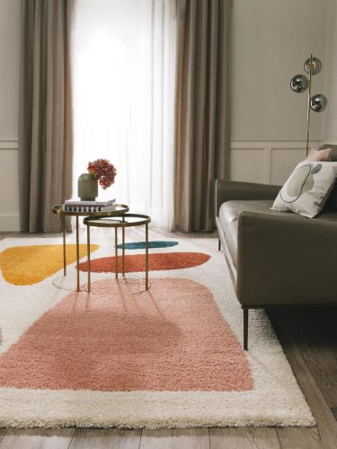 Shaggy rug Louise Cream/Rose 140x200 cm