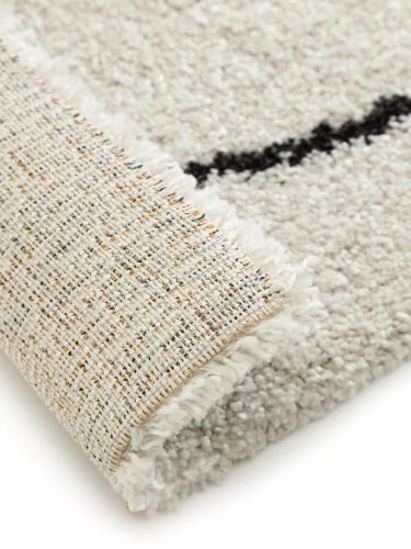 Shaggy rug Louise Black/White 140x200 cm