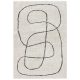 Shaggy rug Louise Black/White 160x230 cm
