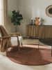 Round Wool Rug Rocco Brown ø 150 cm round
