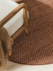 Round Wool Rug Rocco Brown ø 150 cm round