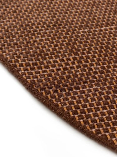 Round Wool Rug Rocco Brown ø 150 cm round