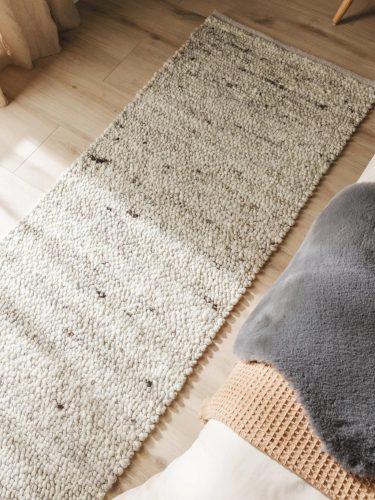 Wool Rug Finn Ivory Grey 70x200 cm