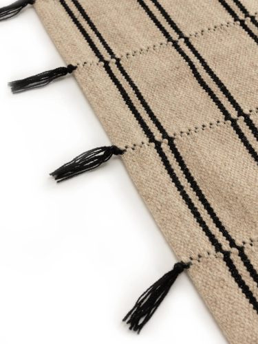 Wool Rug Kambiz Beige/Black 200x300 cm