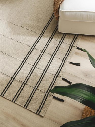 Wool Rug Kambiz Beige/Black 250x350 cm