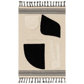 Cotton Rug Gibson Black/White 200x300 cm