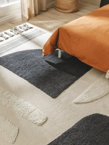 Cotton Rug Gibson Black/White 200x300 cm