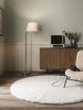 Shaggy Round Rug Cloudy Cream ø 80 cm round
