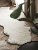 Shaggy rug Cloudy Cream 60x170 cm