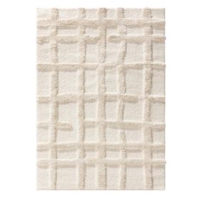 Shaggy rug Tibo Cream 15x15 cm Sample