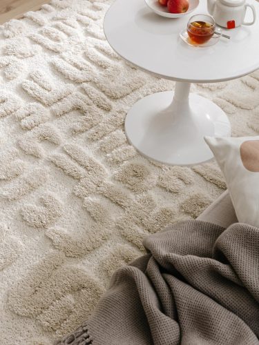 Shaggy rug Tibo Cream/Beige 80x150 cm