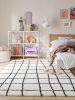 Shaggy rug Louise Black/White 140x200 cm